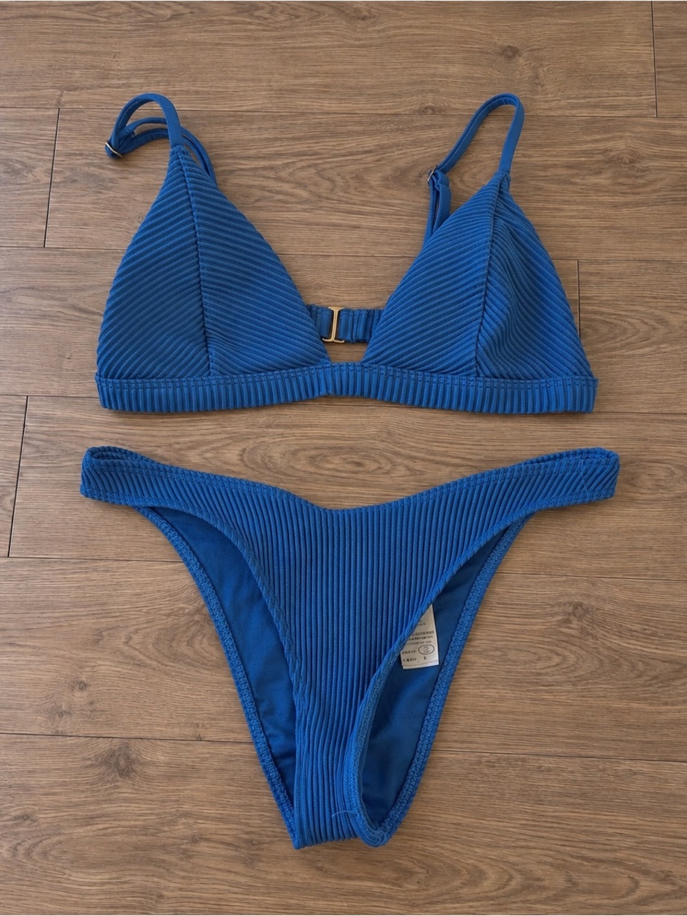 Hollister Swim Blue Ribbed Bikini Set